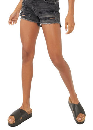Shorts Maggie Distressed Feminino Free People Cinza Tamanho 26