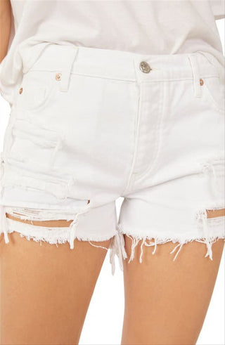 Shorts Maggie Distressed Feminino Free People Branco Tamanho 29