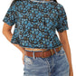 Camiseta feminina Sammie Stripe Crop de algodão Raglan da Free People, preta, tamanho grande