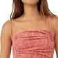 Camisola feminina Free People Sand Dunes com franjas, vermelha, tamanho médio