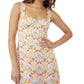 Vestido curto floral Sasha feminino Free People, branco, tamanho médio