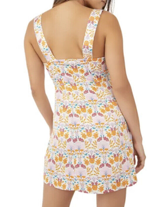 Vestido curto floral Sasha feminino Free People, branco, tamanho médio