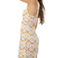 Vestido curto floral Sasha feminino Free People, branco, tamanho médio