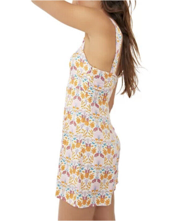 Vestido curto floral Sasha feminino Free People, branco, tamanho médio