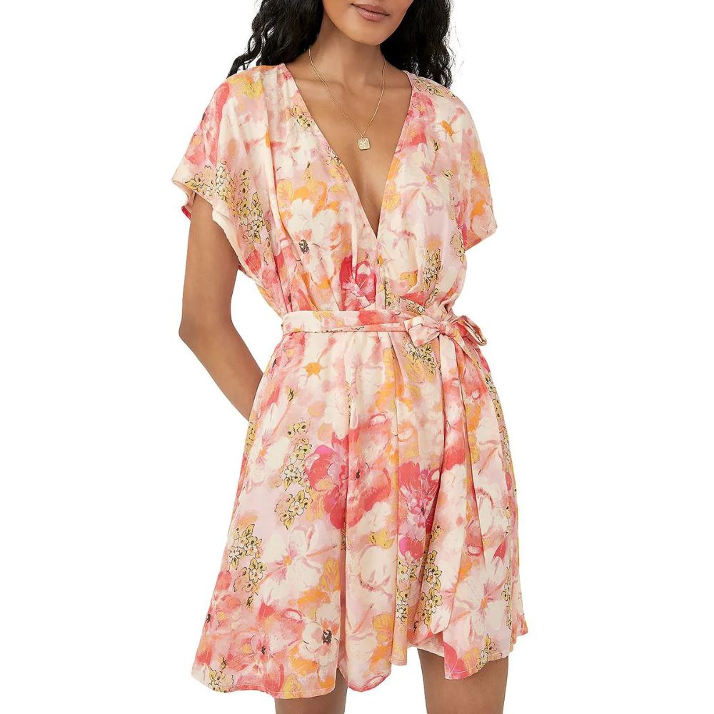 Vestido curto Freddy com amarração na cintura, tamanho X-Small, feminino, da Free People