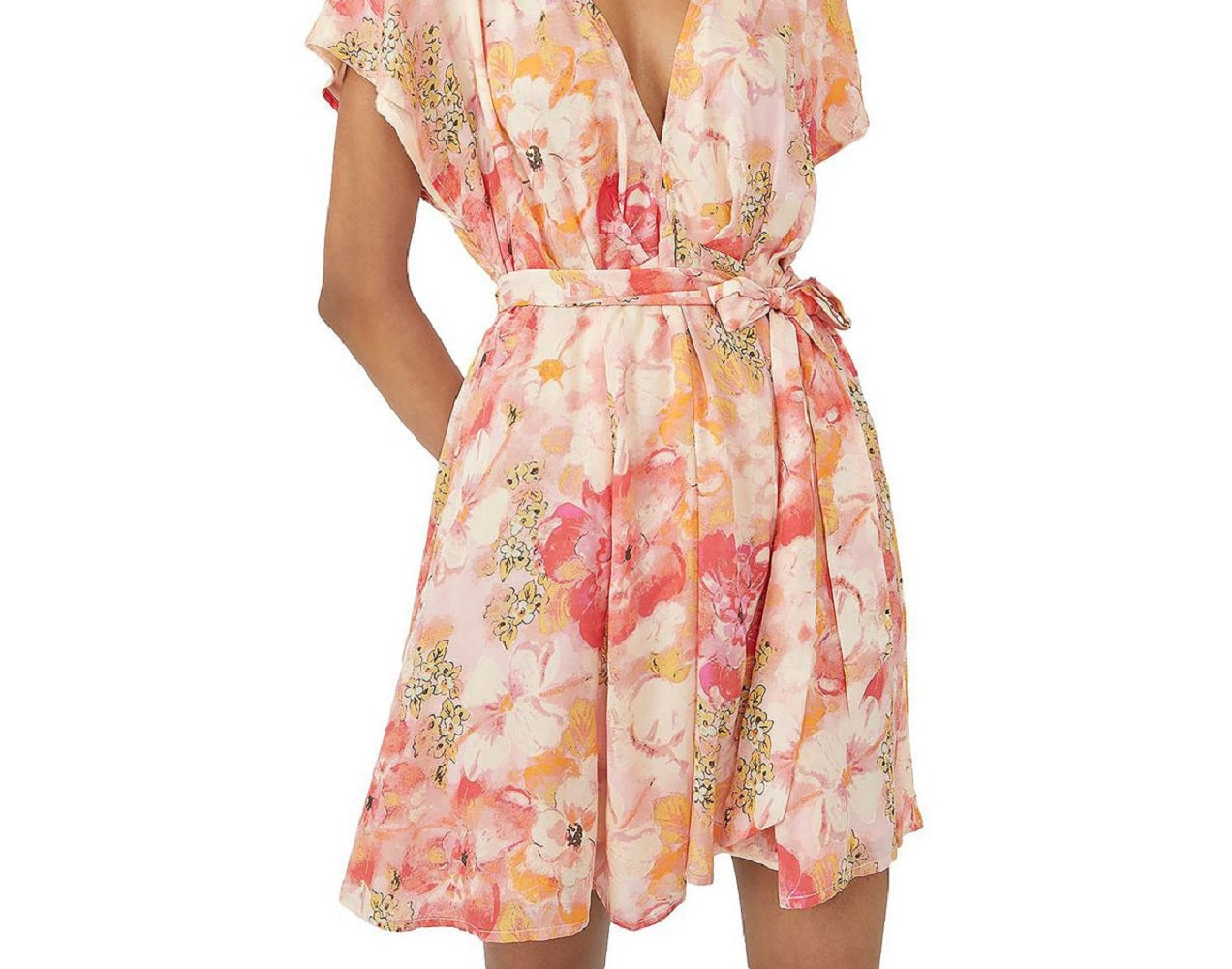 Vestido curto Freddy com amarração na cintura, tamanho X-Small, feminino, da Free People