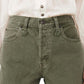 Shorts jeans rasgado e cortado Makai feminino da Free People, verde, tamanho 28