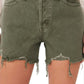 Shorts jeans rasgado e cortado Makai feminino da Free People, verde, tamanho 28