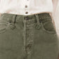 Shorts jeans rasgado com corte Makai feminino da Free People, verde, tamanho 29