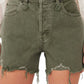 Shorts jeans rasgado e cortado Makai feminino da Free People, verde, tamanho 30