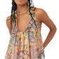 Regata Halter com Estampa de Morango Feminina Free People Verde Tamanho X-S