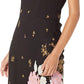 Vestido longo floral Get To You da Free People para mulheres, preto, tamanho extrapequeno
