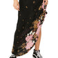 Vestido longo floral Get To You da Free People para mulheres, preto, tamanho médio