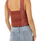 Regata Maggie Lace Feminina Free People em Casca de Coco Marrom Tamanho Grande