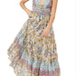 Vestido longo estampado Real Love da Free People para mulheres, marrom, tamanho extragrande