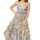 Vestido longo estampado Real Love da Free People para mulheres, marrom, tamanho extragrande