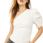 Body feminino Somethin Bout You da Free People, um ombro, branco, tamanho extragrande