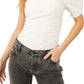 Body feminino Somethin Bout You da Free People, um ombro, branco, tamanho extragrande