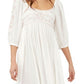 Vestido longo Wedgewood feminino Free People, branco, tamanho X-S