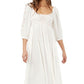 Vestido longo Wedgewood feminino Free People, branco, tamanho médio