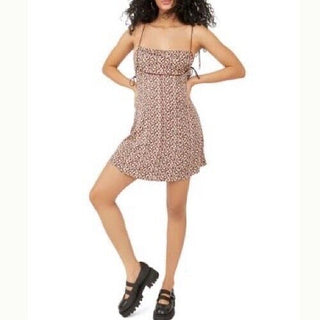 Minivestido com estampa Kai da Free People - Combinação Café, tamanho médio