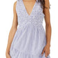 Vestido longo sem mangas com babados e camadas Free People para mulheres, tamanho X-S
