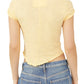 Camiseta feminina Be My Baby de algodão da Free People, amarela, tamanho P