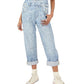 Macacão jeans feminino Ziggy da Free People, azul, tamanho pequeno