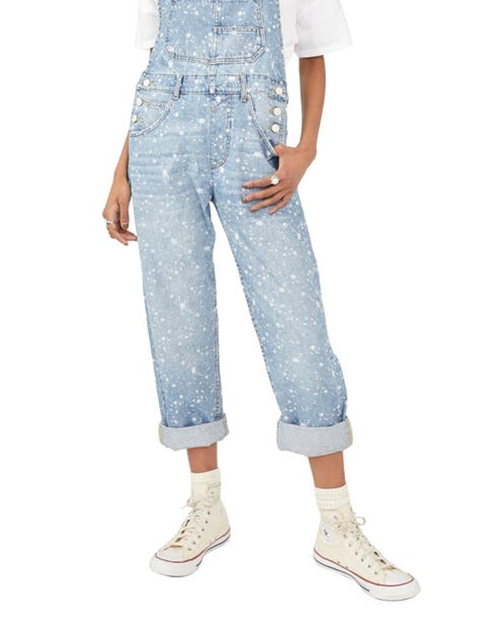Macacão jeans feminino Ziggy da Free People, azul, tamanho pequeno