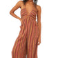 Macacão feminino Sundaze For Surfin Halter da Free People, tamanho médio, vermelho