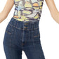 Camiseta regata feminina Avenue Print da Free People, verde, tamanho pequeno