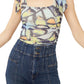 Camiseta regata feminina Avenue Print da Free People, verde, tamanho médio