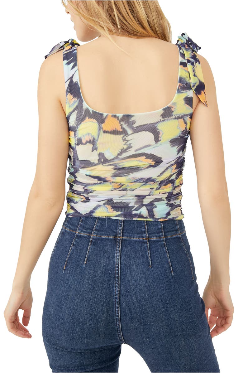 Camiseta regata feminina Avenue Print da Free People, verde, tamanho médio