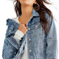 Jaqueta Trucker Jeans Crop Rumors Feminina da Free People Azul Tamanho X-S