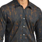 Camisa elástica com botões Good Man Brand On-Point em linhas texturizadas Sky Captain, tamanho extragrande