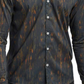 Camisa elástica com botões Good Man Brand On-Point em linhas texturizadas Sky Captain, tamanho extragrande