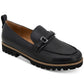 Kenneth Cole Mocassim Feminino Eugene Lug Bit Buckle Flats Preto Tamanho 7,5