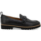 Kenneth Cole Mocassim Feminino Eugene Lug Bit Buckle Flats Preto Tamanho 7,5