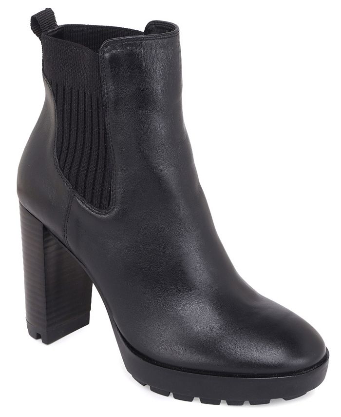 Bota feminina Kenneth Cole Junne Lug Sole preta tamanho 8,5