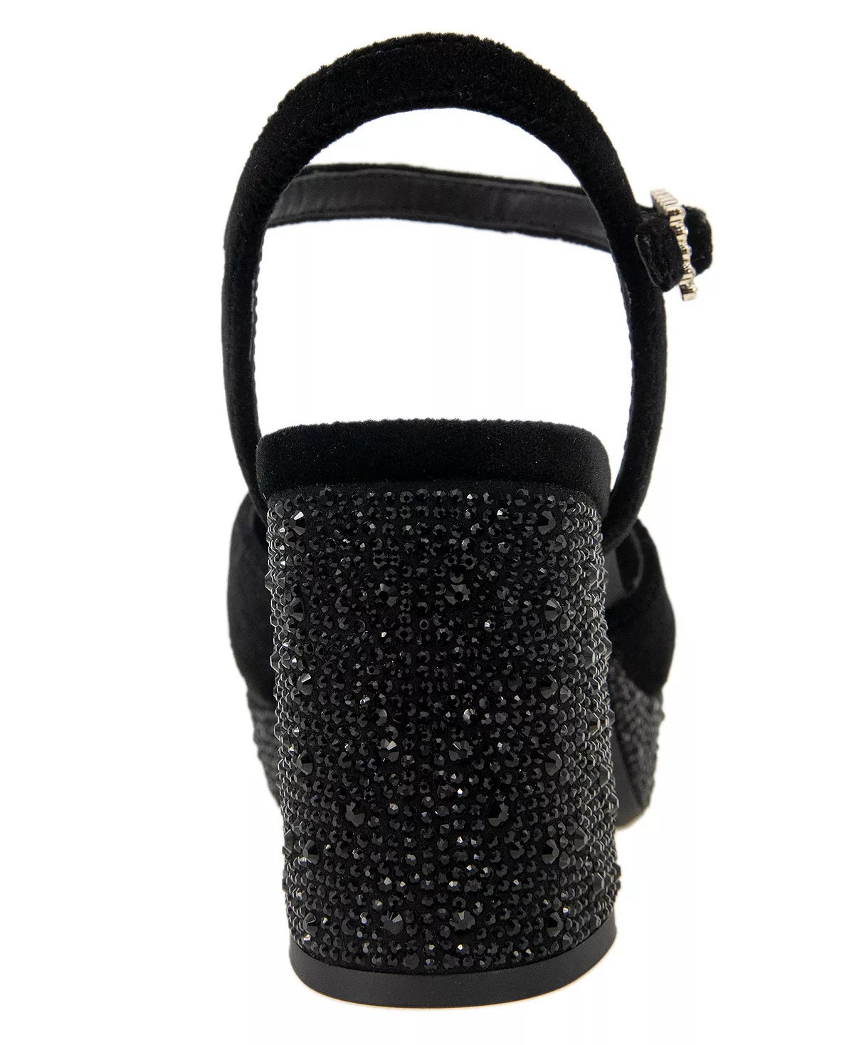 Sandálias femininas Kenneth Cole Reaction Reeva Criss Cross Platform, pretas, tamanho 9,5