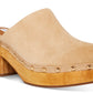 Tamancos femininos Steve Madden com plataforma cravejada e strass, marrom, tamanho 9 M