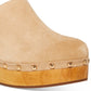 Tamancos femininos Steve Madden com plataforma cravejada e strass, marrom, tamanho 9 M