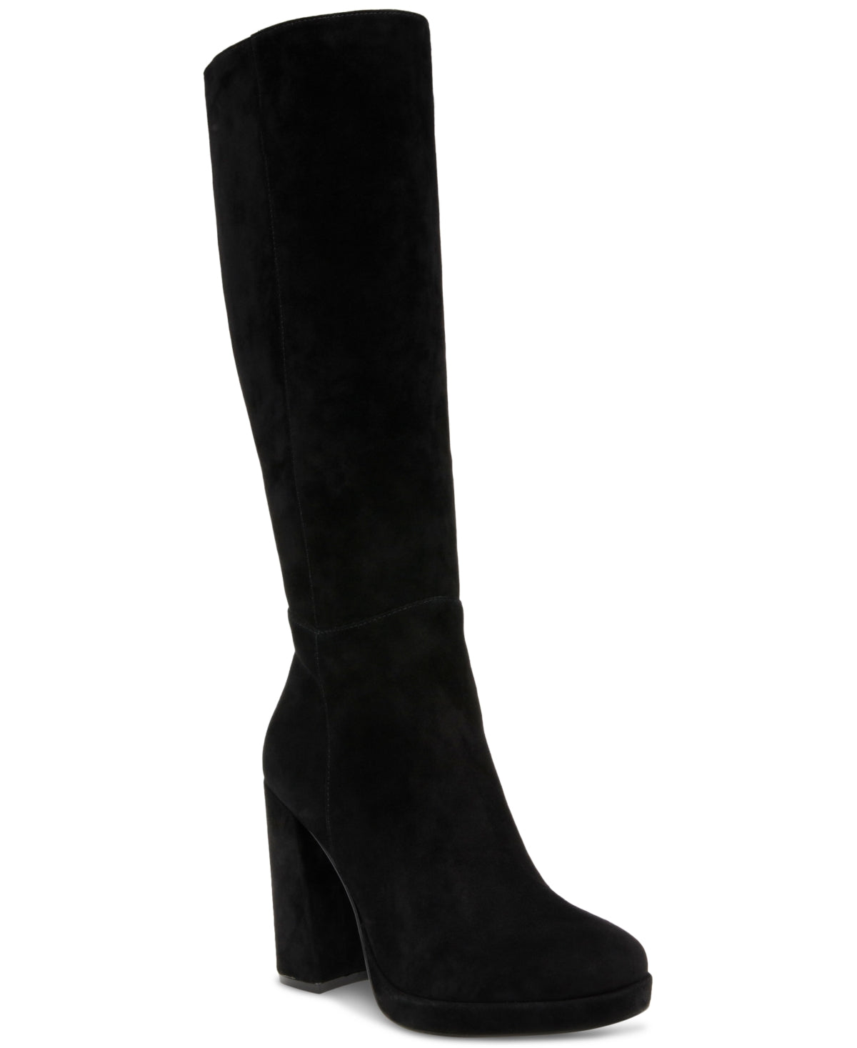 Bota feminina Steve Madden Marcello salto bloco preta tamanho 8 M