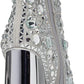 Steve Madden Vayle Feminino com Strass, Salto Carretel, Bico Fino, Botas de Cano Curto, Prateadas, Tamanho 7 M