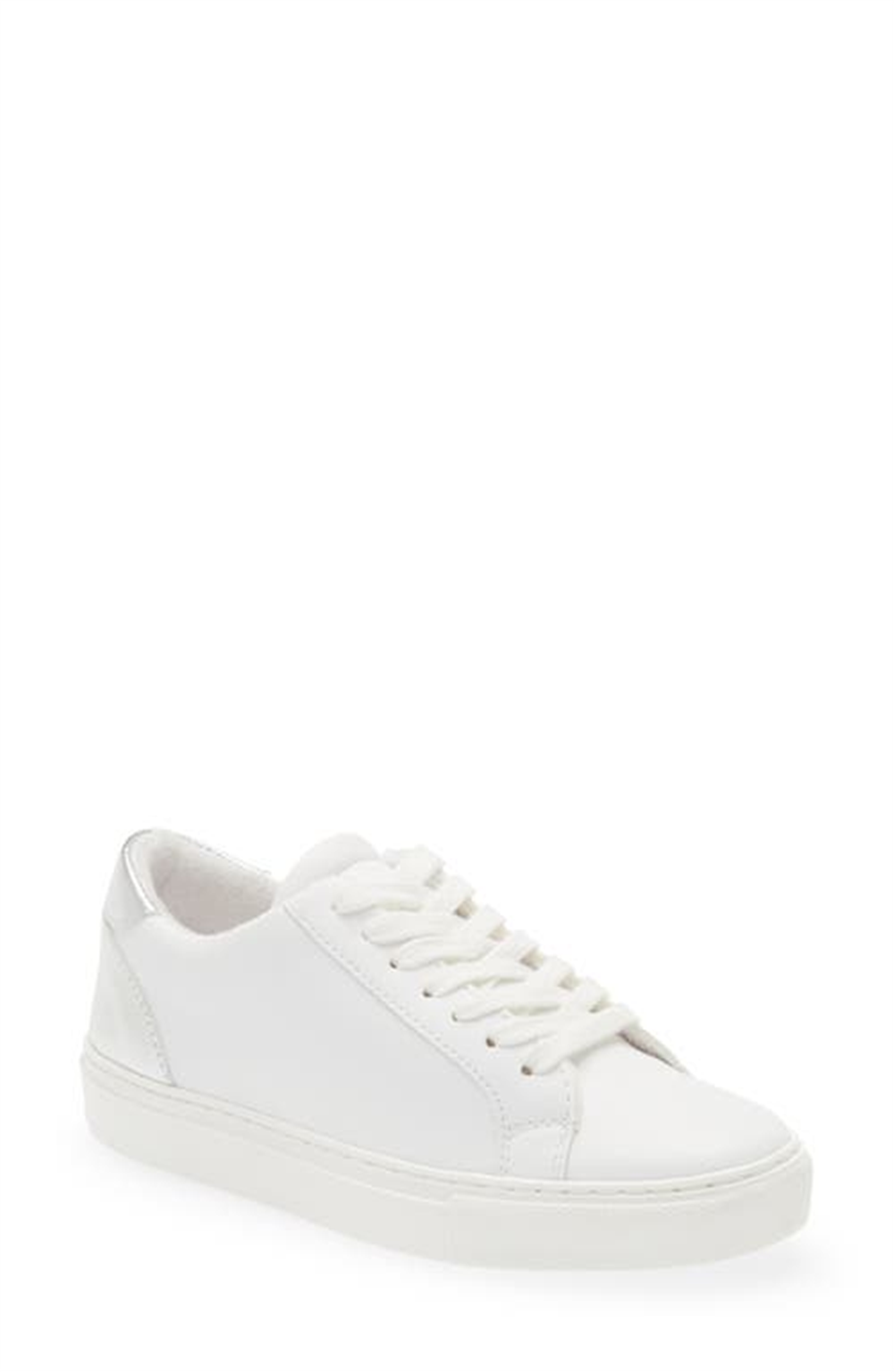 Tênis Steve Madden Ravia em Branco/Prata Tamanho 7