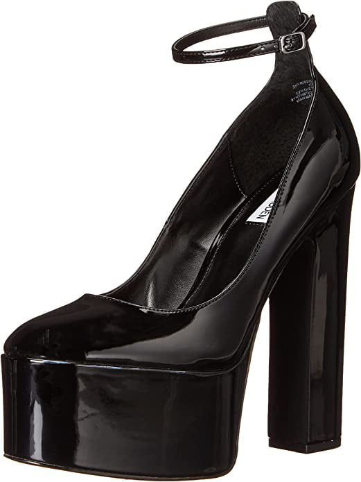 Steve Madden Skyrise Plataforma Feminino Preto Tamanho 6 M
