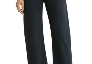 Calça de algodão elástico de cintura alta Nili Lotan Tomboy em azul marinho escuro, tamanho 6