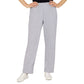 Calça feminina Alfred Dunner French Terry com perna reta, cinza, tamanho pequeno