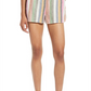 Shorts de praia femininos com listras ousadas da Marine Layer, tamanho X-S