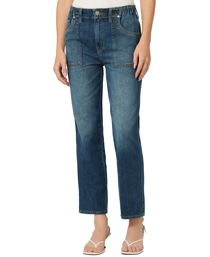 Calça jeans feminina Hudson Jeans Hudson Remi com perna reta e tornozelo, azul, tamanho 31